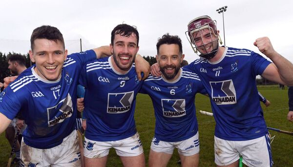 Smiles all round from Tooreen’s Fergal Boland, Daniel Huane, Stephen Coyne and Sean Kenny, as they celebrate their fifth Connacht title since 2017. Smiles all round from Tooreen’s Fergal Boland, Daniel Huane, Stephen Coyne and Sean Kenny, as they celebrate their fifth Connacht title since 2017.