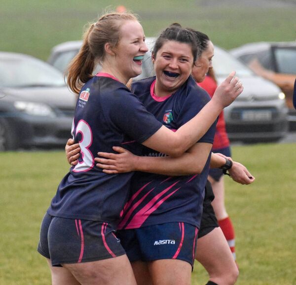 Éabha Nic Dhonnacha and Sarah-Jane Fox embrace after Saturday's victory over UL Bohemians. Éabha Nic Dhonnacha and Sarah-Jane Fox embrace after Saturday's victory over UL Bohemians.