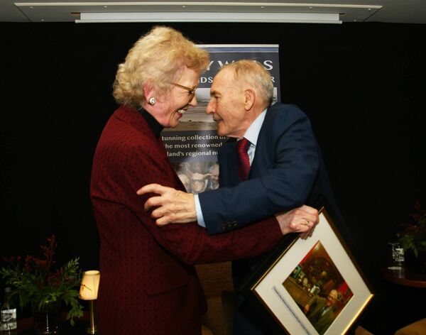 Henry Wills is congratulated by former President of Ireland Mary Robinson at the launch of his book, In All Kinds of Weather, last November. Picture: John O'Grady Henry Wills is congratulated by former President of Ireland Mary Robinson at the launch of his book, In All Kinds of Weather, last November. Picture: John O'Grady