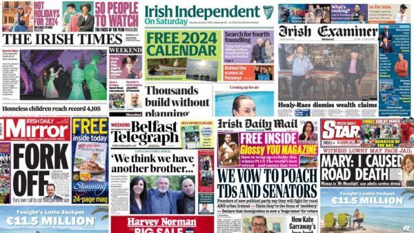 What the papers say: Saturday's front pages - Homepage - Vimarsana News
