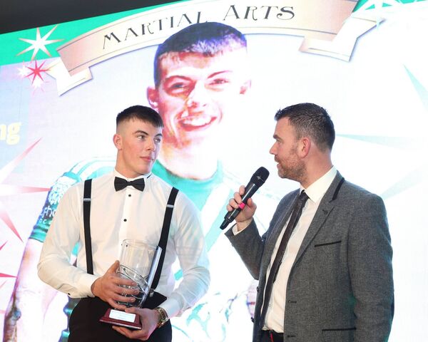 Martial Arts award winner Jack Armstrong from Ballina is interviewed by Western People sports editor Anthony Hennigan. Picture: Michael Donnelly Martial Arts award winner Jack Armstrong from Ballina is interviewed by Western People sports editor Anthony Hennigan. Picture: Michael Donnelly