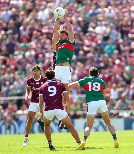 Aidan O'Shea soars high to win possession against Galway in last year's All-Ireland SFC preliminary quarter-final at Pearse Stadium. Aidan O'Shea soars high to win possession against Galway in last year's All-Ireland SFC preliminary quarter-final at Pearse Stadium.