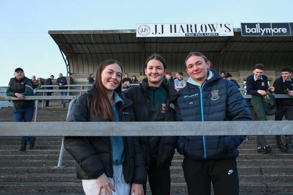 Mayo fans Saoirse McCarthy, Nicole McLoughlin and Abbey Conway from Charlestown. Mayo fans Saoirse McCarthy, Nicole McLoughlin and Abbey Conway from Charlestown.