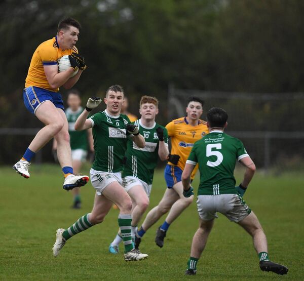 Knockmore's Tadhg Staunton appears to be walking on air as he catches the ball firmly during the Mayo SFL at St. Joseph’s GAA Grounds, Knockmore, last Saturday evening. Picture: David Farrell Photography Knockmore's Tadhg Staunton appears to be walking on air as he catches the ball firmly during the Mayo SFL at St. Joseph’s GAA Grounds, Knockmore, last Saturday evening. Picture: David Farrell Photography