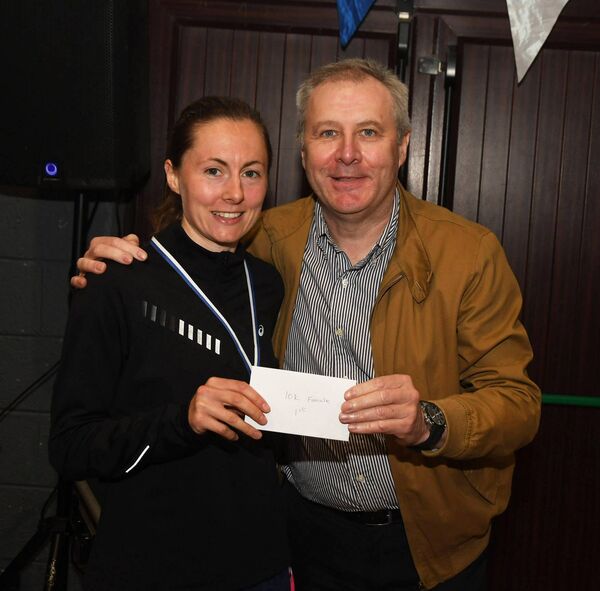 10k women's race winner Aisling Moyles receives her prize from Midwest Radio's Gerry Glennon who was the special guest. Picture: John O'Grady 10k women's race winner Aisling Moyles receives her prize from Midwest Radio's Gerry Glennon who was the special guest. Picture: John O'Grady