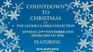 <p>Ballina is set to sparkle as The Jackie Clarke Collection ushers in the festive season with its much-loved Countdown to Christmas celebration on Sunday, 23rd November 2025, from 2pm to 5pm. </p> <p>Ballina is set to sparkle as The Jackie Clarke Collection ushers in the festive season with its much-loved Countdown to Christmas celebration on Sunday, 23rd November 2025, from 2pm to 5pm. </p>
