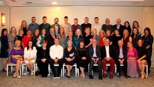 <p>Retiring Deputy Principal Anna Finlay gave 34 years of service and left an indelible mark on Balla Secondary School. She is pictured with current and retired members of staff at Balla Secondary School. Picture: Trish Forde</p> <p>Retiring Deputy Principal Anna Finlay gave 34 years of service and left an indelible mark on Balla Secondary School. She is pictured with current and retired members of staff at Balla Secondary School. Picture: Trish Forde</p>