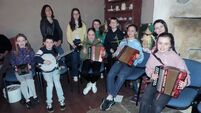 Local Notes: Kilmovee NS pupils perform as 'Na Brideogi' at Kilmovee Comhaltas session. Local Notes: Kilmovee NS pupils perform as 'Na Brideogi' at Kilmovee Comhaltas session.