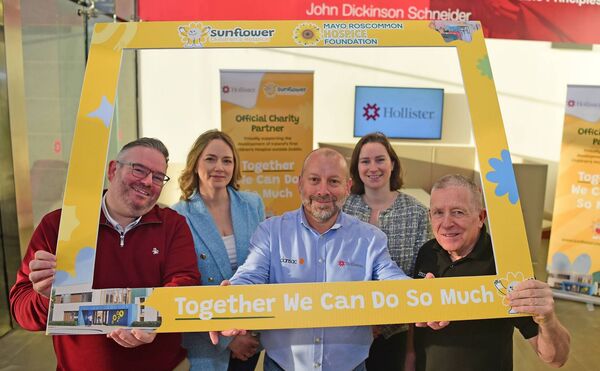 Pictured from Hollister: Cole Langdon, Pauline Burns, Shane Caher, Mari Mahon, Pat Carr. Photo Conor McKeown Pictured from Hollister: Cole Langdon, Pauline Burns, Shane Caher, Mari Mahon, Pat Carr. Photo Conor McKeown