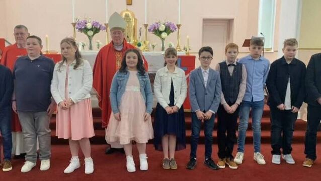 Local Notes: Students from Knockanillo NS make their Confirmation. Local Notes: Students from Knockanillo NS make their Confirmation.