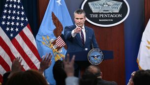 <p>US Defense Secretary Pete Hegseth speaks during a press conference on US military action in Iran. Picture: Brendan Smialowski/AFP via Getty Images</p> <p>US Defense Secretary Pete Hegseth speaks during a press conference on US military action in Iran. Picture: Brendan Smialowski/AFP via Getty Images</p>