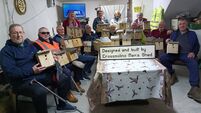 Local Notes: Crossmolina Men's Shed present 'Nest Boxes' to ICA members. Local Notes: Crossmolina Men's Shed present 'Nest Boxes' to ICA members.