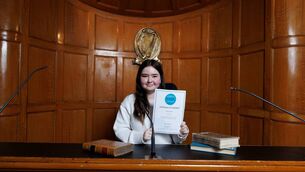 <p>Emily Doherty, from St Mary’s Secondary School, Ballina, participated in The Bar of Ireland’s Look into Law Transition Year Programme. Picture: Conor McCabe Photography</p> <p>Emily Doherty, from St Mary’s Secondary School, Ballina, participated in The Bar of Ireland’s Look into Law Transition Year Programme. Picture: Conor McCabe Photography</p>