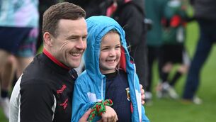 <p>Andy Moran greets a young Mayo supporter following Saturday's win against London at McGovern Park in Rusilip. Picture: Sheila Fernandes</p> <p>Andy Moran greets a young Mayo supporter following Saturday's win against London at McGovern Park in Rusilip. Picture: Sheila Fernandes</p>