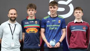 <p>Students from St Joseph’s Community College, Charlestown with David Friel, left, at PExpo in Dublin last Thursday. </p> <p>Students from St Joseph’s Community College, Charlestown with David Friel, left, at PExpo in Dublin last Thursday. </p>