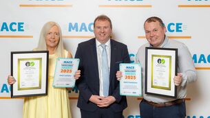 <p>Pictured at the recent MACE Excellence Awards were Lorraine Reape, Padraic Delaney and Conor Hamburg, Delaney's MACE Castlebar and Delaney’s MACE Charlestown.</p> <p>Pictured at the recent MACE Excellence Awards were Lorraine Reape, Padraic Delaney and Conor Hamburg, Delaney's MACE Castlebar and Delaney’s MACE Charlestown.</p>
