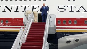 <p>US President Donald Trump exits the newly designated Air Force One presidential aircraft last Friday. Picture: AP Photo/Manuel Balce Ceneta</p> <p>US President Donald Trump exits the newly designated Air Force One presidential aircraft last Friday. Picture: AP Photo/Manuel Balce Ceneta</p>