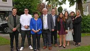 <p>Cllr John Caulfield is pictured with his family after being elected as the new Cathaoirleach of Mayo County Council. Pictures: Conor McKeown</p> <p>Cllr John Caulfield is pictured with his family after being elected as the new Cathaoirleach of Mayo County Council. Pictures: Conor McKeown</p>