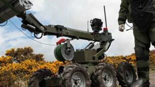 <p>Army personnel carried out a controlled explosion.</p> <p>Army personnel carried out a controlled explosion.</p>