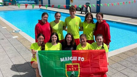 Local Notes: Staff of Charlestown Swimming Pool displaying their support for Mayo ahead of All Ireland final. Local Notes: Staff of Charlestown Swimming Pool displaying their support for Mayo ahead of All Ireland final.