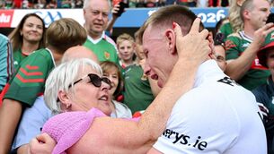 <p>Ryan O'Donoghue of Mayo is congratulated by his mother Brenda after last Sunday's All-Ireland SFC Final victory over Kerry. O'Donoghue's Belmullet team are due to begin their Mayo SFC group campaign on Friday, August 7. Picture: Ray McManus/Sportsfile</p> <p>Ryan O'Donoghue of Mayo is congratulated by his mother Brenda after last Sunday's All-Ireland SFC Final victory over Kerry. O'Donoghue's Belmullet team are due to begin their Mayo SFC group campaign on Friday, August 7. Picture: Ray McManus/Sportsfile</p>