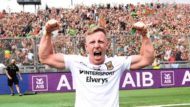 Mayo’s Ryan O’Donoghue celebrates at the final whistle. Picture: David Farrell Photography <p>Mayo’s Ryan O’Donoghue celebrates at the final whistle. Picture: David Farrell Photography </p>
