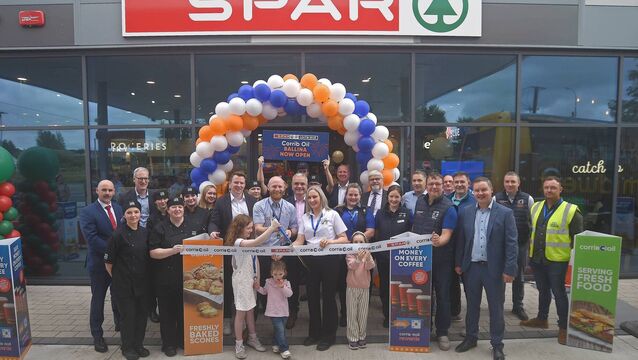 Management, staff and customers at opening of Corrib Oil Ballina. Picture: Conor McKeown <p>Management, staff and customers at opening of Corrib Oil Ballina. Picture: Conor McKeown</p>