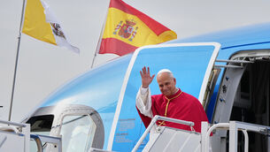 <p>Pope Leo XIV arrives at Madrid's Adolfo Suarez International Airport on Saturday, June 6, at the start of his seven-day apostolic journey to mainland Spain and the Canary Islands. Picture: AP Photo/Alessandra Tarantino</p> <p>Pope Leo XIV arrives at Madrid's Adolfo Suarez International Airport on Saturday, June 6, at the start of his seven-day apostolic journey to mainland Spain and the Canary Islands. Picture: AP Photo/Alessandra Tarantino</p>