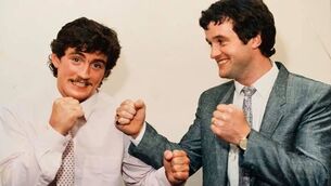 <p>Barry McGuigan and Gerry Coyle 'put em up' when the Clones Cyclone rolled into Geesala</p> <p>Barry McGuigan and Gerry Coyle 'put em up' when the Clones Cyclone rolled into Geesala</p>
