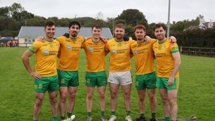 <p>Brothers Sean, Cathal, Tom, Oisin, Peter and James Horan of Kilmovee Shamrocks </p> <p>Brothers Sean, Cathal, Tom, Oisin, Peter and James Horan of Kilmovee Shamrocks </p>