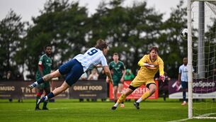 <p>Cole Connolly of Salthill Devon scores his side's second goal during last Saturday's 2-0 win against Mayo FC in the FAI National League Group 2 match at NFP Park, Salthill. Picture: Ben McShane/Sportsfile</p> <p>Cole Connolly of Salthill Devon scores his side's second goal during last Saturday's 2-0 win against Mayo FC in the FAI National League Group 2 match at NFP Park, Salthill. Picture: Ben McShane/Sportsfile</p>