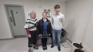 <p>Students Emer Cronin and Nevin Lynch with teacher Marie Moran at the recent meeting.</p> <p>Students Emer Cronin and Nevin Lynch with teacher Marie Moran at the recent meeting.</p>