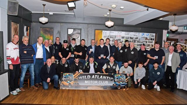 Members of the Wild Atlantic Motor Club are pictured at the recent launch in the Cot and Cobble in Ballina with special guests Minister Dara Calleary, Senator Mark Duffy, Cllr John O'Hara and President of the new club David Breen. Picture: John O'Grady <p>Members of the Wild Atlantic Motor Club are pictured at the recent launch in the Cot and Cobble in Ballina with special guests Minister Dara Calleary, Senator Mark Duffy, Cllr John O'Hara and President of the new club David Breen. Picture: John O'Grady</p>